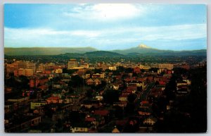 Portland Oregon~Panorama Of City Of Roses & Mount Hood In Background~Vintage PC