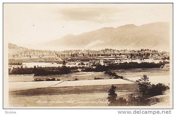 RP, Birds Eye View, West Summerland Valley, British Columbia, Canada, 1920-1940s