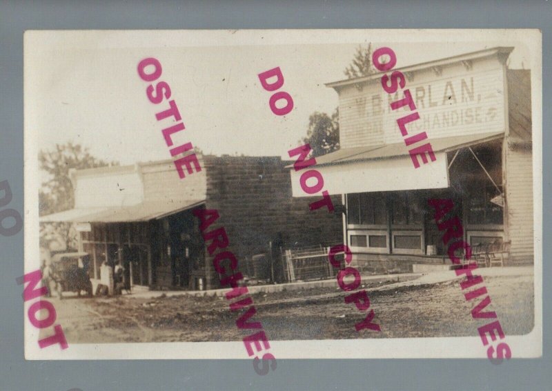 Urich MISSOURI RPPC 1913 MORLAN GENERAL STORE nr Harrisonville Clinton Butler