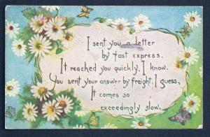 I sent you a letter by Fast Express . .  used c1910