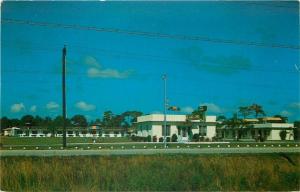 St Petersburg Florida~Bay State Motor Court~Art Deco Motel Office~1950s Postcard