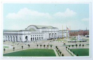 VINTAGE POSTCARD UNION STATION WASHINGTON DC railroad train railway