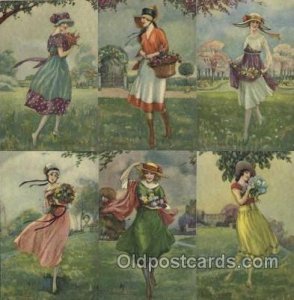 Artist Bompard set of 6 series 945 Unused Mint Condition