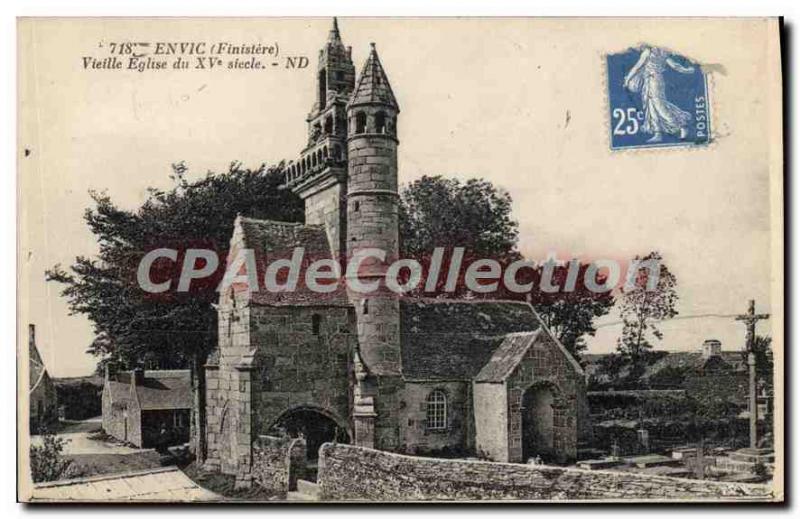 Postcard Old Envic Finistere Old Church of the XV century