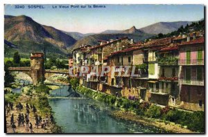 Old Postcard Sospel Old Bridge Bevera