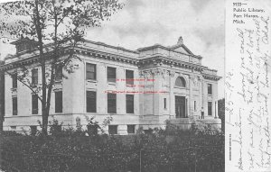 MI, Port Huron, Michigan, Public Library Building, 1906 PM, Souvenir PC No 5933
