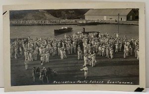 Guantanamo Bay Cuba RPPC U.S. Navy Recreation Party Ashore Photo Postcard F9