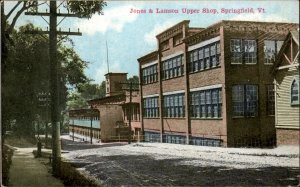 Springfield Vermont Jones & Lamson Upper Shop c1900-20s Vintage Postcard