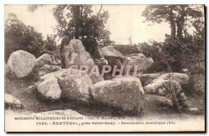 Old Postcard Kertugal near Saint Quay Sanctuary Druidic