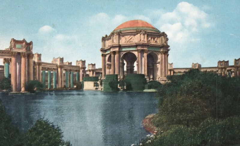Vintage Postcard Palace Of Fine Arts Pan-Pac International Expo San Francisco CA