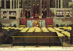 USA New York City Plaza Of Rockefeller Center Vintage Postcard BS.09