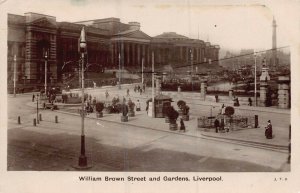 LIVERPOOL ENGLAND~WILLIAM BROWN STREET & GARDENS~A H & S  M PHOTO POSTCARD