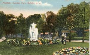 Johnson Park Fountain - Buffalo NY, New York - pm 1916 - DB