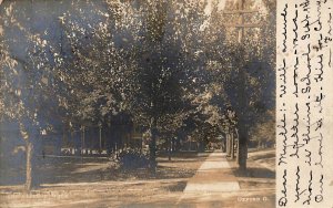 Oxford OH The Coledge Walk, Real Photo Postcard