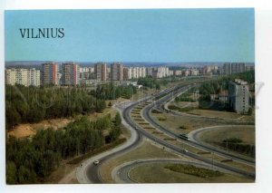 493231 USSR 1990 year Lithuania road junction Vilnius postcard