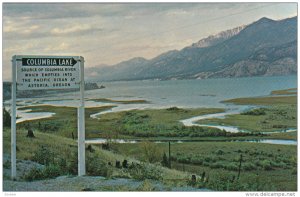 Mountain Ringed Columbia Lake, Near Radium and Fairmont, British Columbia, Ca...