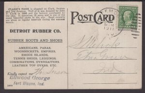 MI Detroit - Lake Clark's Park (ad for Detroit Rubber Co.) pm1911 ~ DB