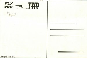 Vtg Tarjeta Postal Tapa Aerolíneas - Angola Portugal Antena - Luanda Vista