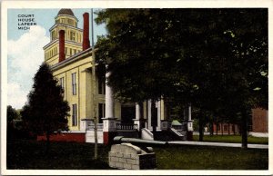 View of Court House, Lapeer MI Vintage Postcard R71