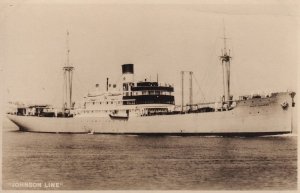 MS Annie Johnson Line Ship Real Photo Old Postcard