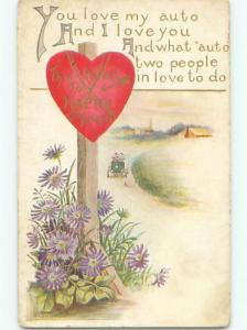 Divided-Back VALENTINE DAY SCENE Great Postcard W8018