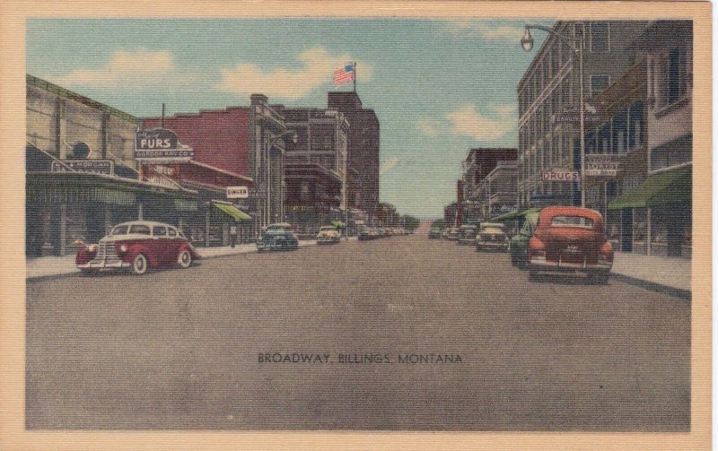 Montana Billings Broadway The Main Street Running North and South sk6836