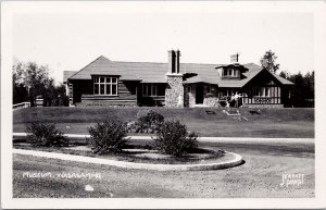 Museum Wasagaming Manitoba MB Unused Jerrett RPPC Postcard H38