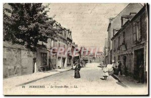 Old Postcard Bernieres La Grande Rue