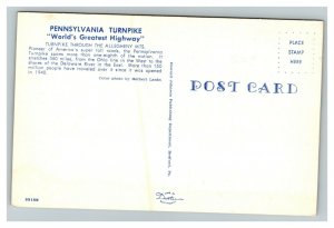 Vintage 1960's Postcard Panoramic View Pennsylvania Turnpike Allegheny Mountains