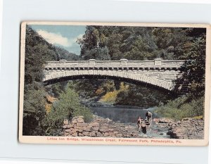 Postcard Lotus Inn Bridge, Wissahickon Creek, Fairmount Park, Philadelphia, PA
