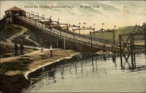 St. John New Brunswick Shoot the Shutes Water Slide c1910 Postcard