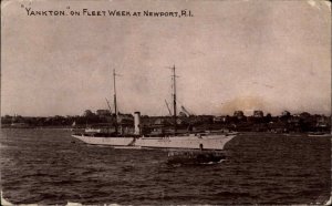 Newport Rhode Island RI Yankton Boat Fleet Week U.S. Navy Vintage Postcard