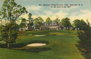 PC GOLF, NC, ASHEVILLE, BILTMORE FOREST COUNTRY CLUB, Vintage Postcard (b45774)