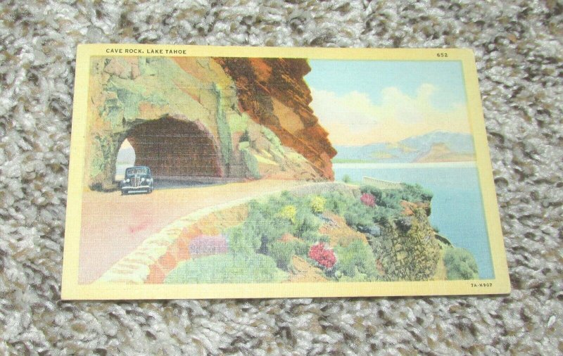 Cave Rock Tunnel Lake Tahoe Nevada NV Postcard (M12)