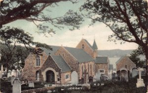 A919 England St Brelades Church Jersey vintage postcard