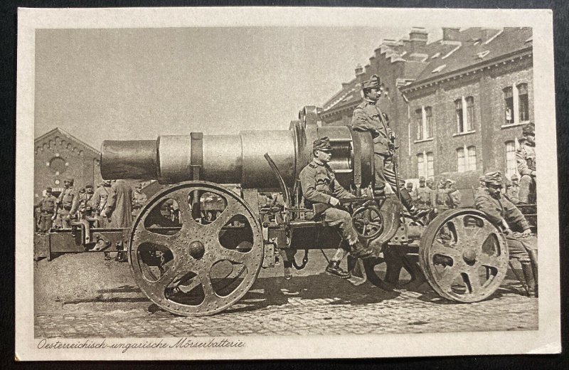 Mint Austro Hungarian Empire RPPC Real Picture Postcard mortar battery
