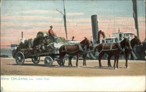 Tuck New Orleans Louisiana LA Horse Drawn Cotton Float c1910 Vintage Postcard