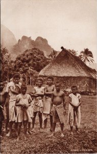 Fiji Fijian Children Unused TUCK Postcard H30