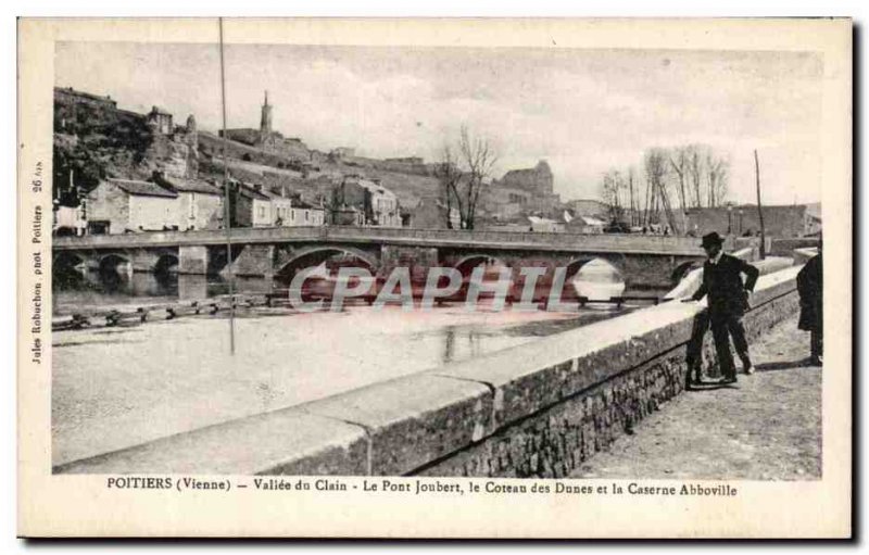 Old Postcard Vallee Clain Poitiers Le Pont Joubert the hillside of the dunes ...