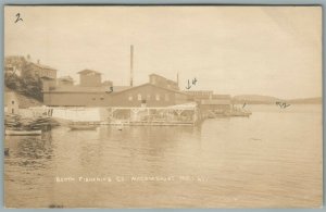 MACHIASPORT ME BOOTH FISHERIES CO. ANTIQUE REAL PHOTO POSTCARD RPPC