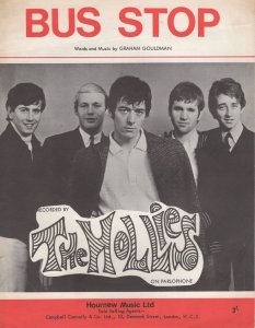 Bus Stop The Hollies Vintage Rare Sheet Music