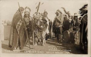 Walla Walla WA Indians Frontier Day Photographer Camera By Marcell RPPC