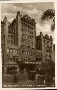 Los Angeles CA California Auditorium & Car c1915 Real Photo Postcard