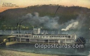 A Familiar Ohio River Scene, Portsmouth, Ohio, OH USA Steam Ship 1911 crease,...