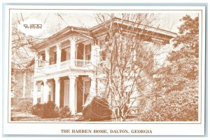 c1960 Harben Home Exterior House Home Dalton Georgia GA Vintage Antique Postcard