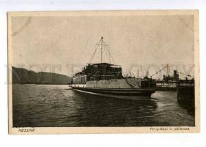 190467 ITALY MESSINA ferry-boat ship Vintage postcard