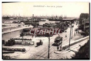 Postcard Old Port of Marseille Joliette Tramway