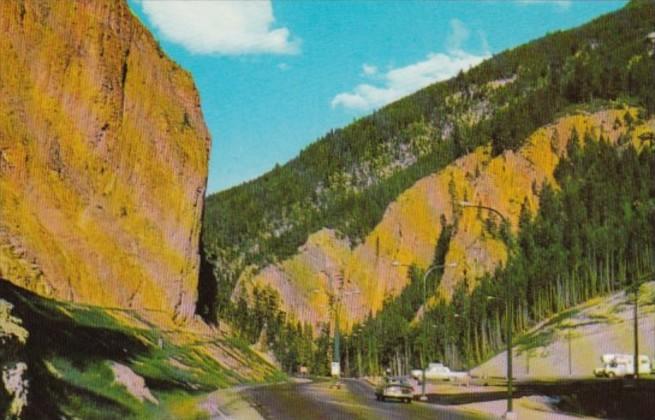 Canada Red Rock and Iron Gates Eastern Entrance To Radium Hot Springs British...