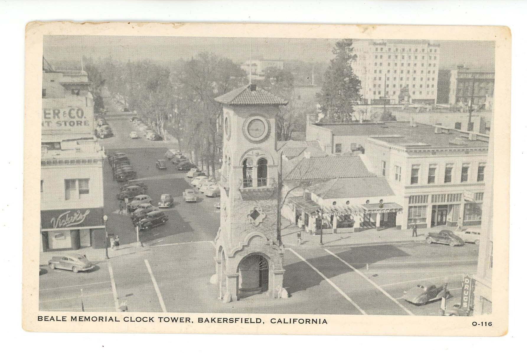 CA Bakersfield. 17th & Chester Ave, 1939, The Beale Memorial Clock Tower United States