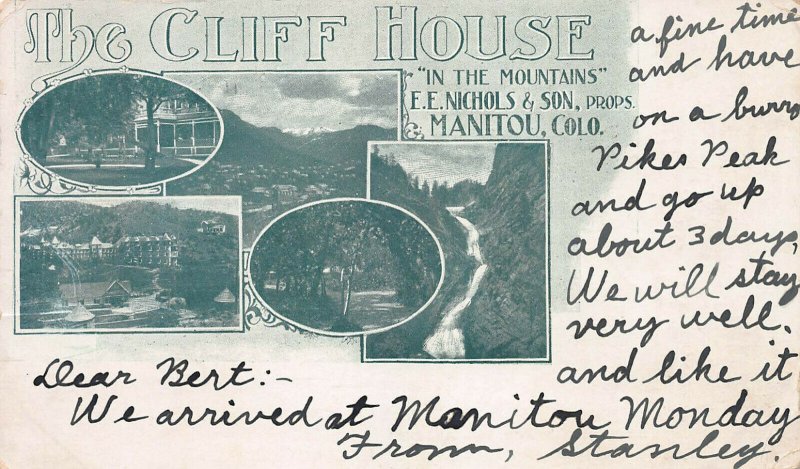 The Cliff House, Manitou, Colorado, Private Mailing Card, Used 
